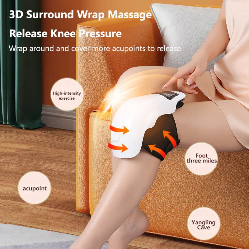 Electric Knee Massager - Wireless Heating With Vibration