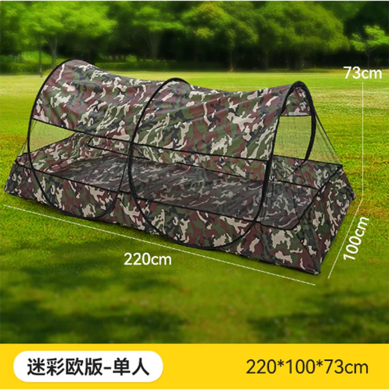 Portable Camouflage Mosquito Net for Camping and Travel - Insecticide Treated, Lightweight &amp; Foldable