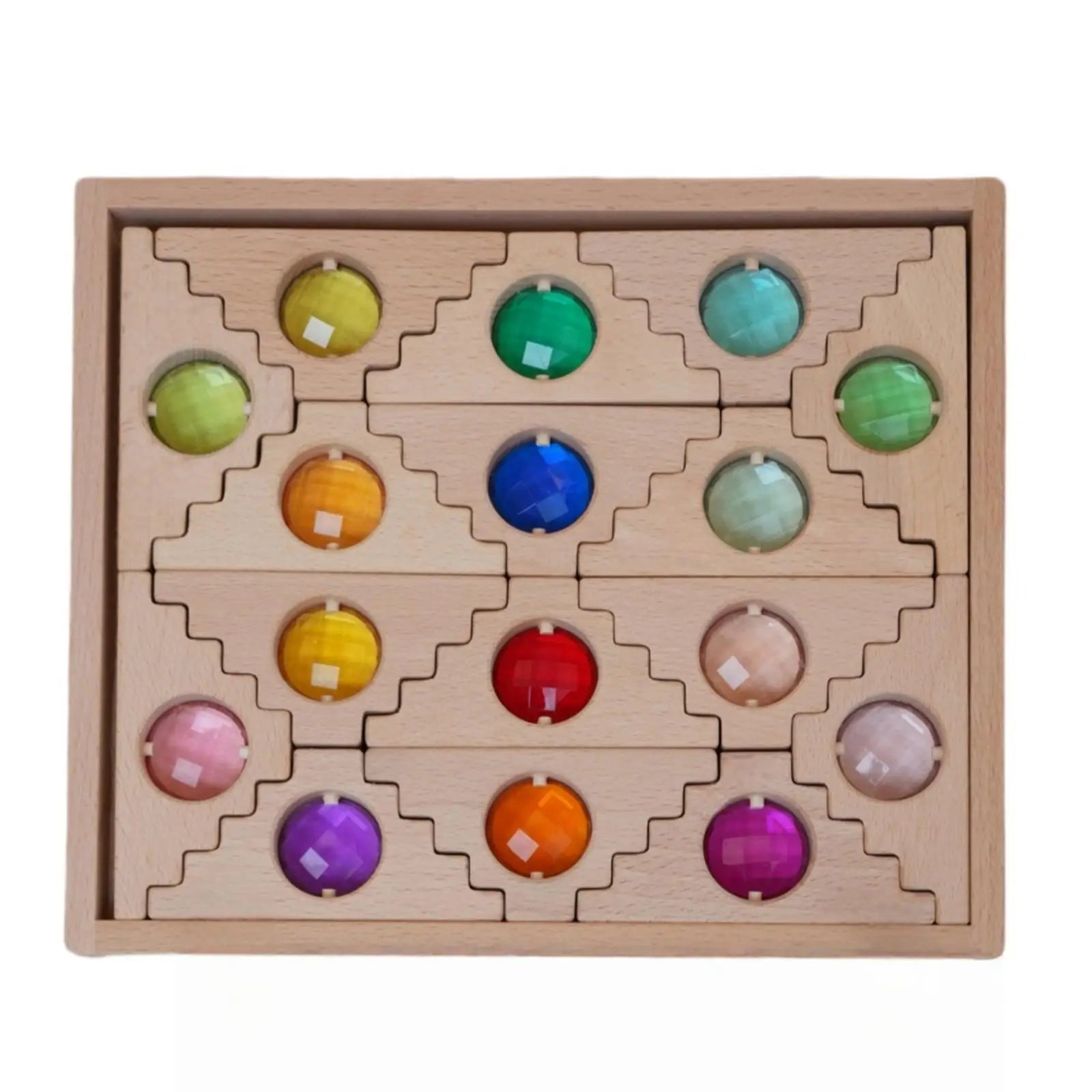 Cube Blocks Set | Sensory Training &amp; Educational Wooden Stacking Toy for Kids