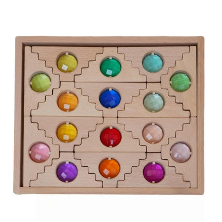 Cube Blocks Set | Sensory Training &amp; Educational Wooden Stacking Toy for Kids