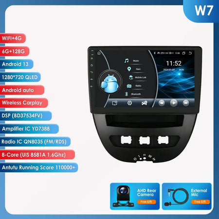 Ossure 8581 Android Car Radio &ndash; Wireless CarPlay Ready W7 rearcam / spain