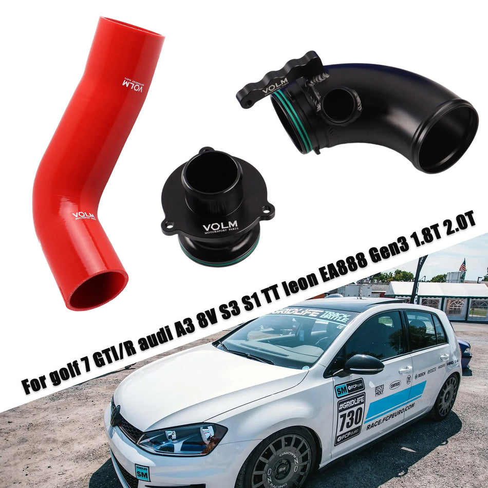 Turbo-Einlass-Upgradeschläuche aus Aluminium für VW Golf MK7 GTI