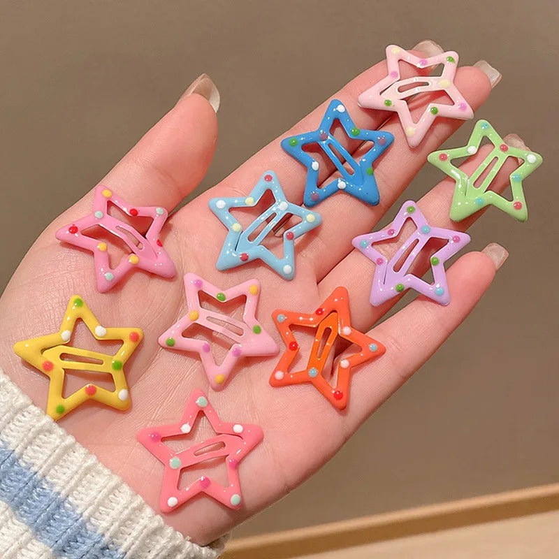10PCS Rainbow Hair Clips for Toddler Girls - Cute Accessories