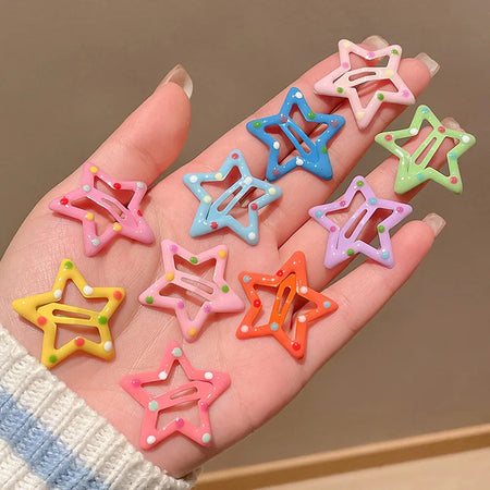 10PCS Rainbow Hair Clips for Toddler Girls - Cute Accessories
