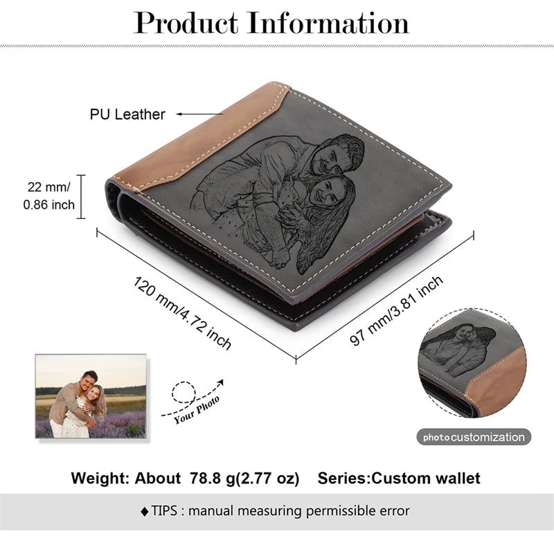 Custom Name Bifold Wallet for Men &ndash; Perfect Gift for Father's Day, Anniversary, or Birthday