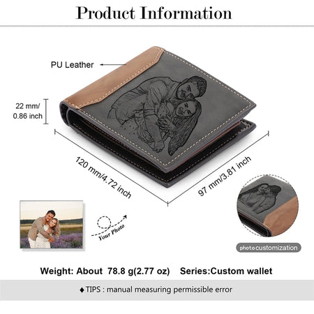Custom Name Bifold Wallet for Men &ndash; Perfect Gift for Father's Day, Anniversary, or Birthday