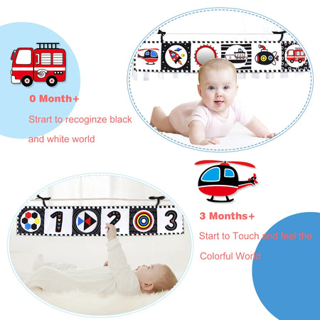 Baby Bedside Cloth Book &ndash; Develops Visual Ability for Newborns