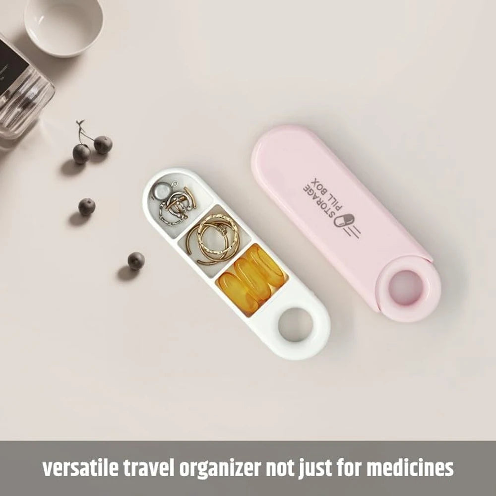 Portable Divided Pill Case &ndash; Waterproof Seal for Medication Safety