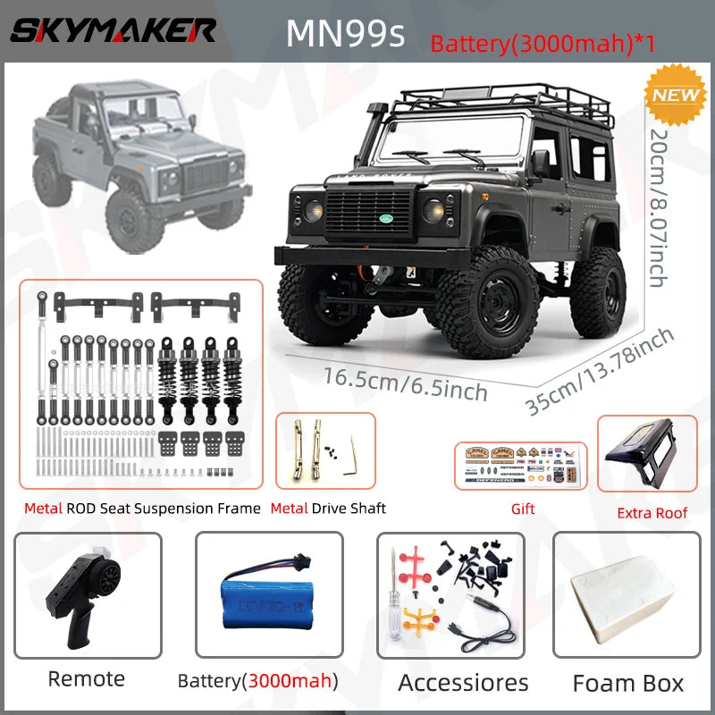 MN99s MN98 1:12 4WD RC Rock Crawler Defender - High Speed, Off-Road Adventure 1B3000-RS-MDS-RF-S