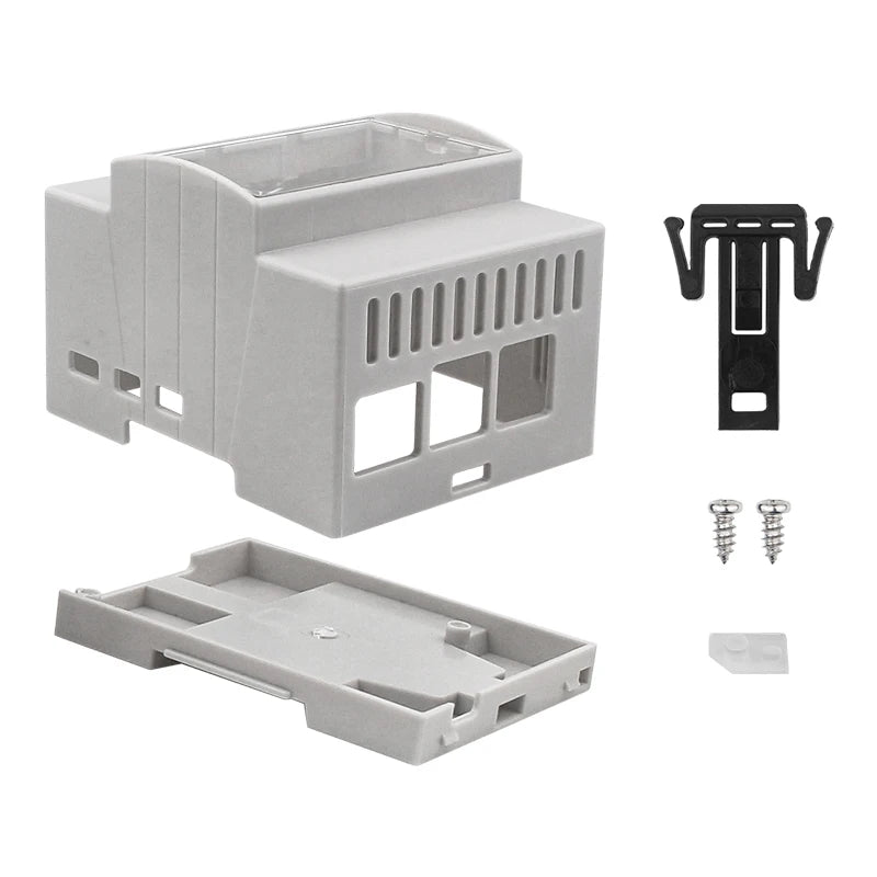 Raspberry Pi 5 DIN Rail Case &ndash; Large Inner Space with Clear Top Window