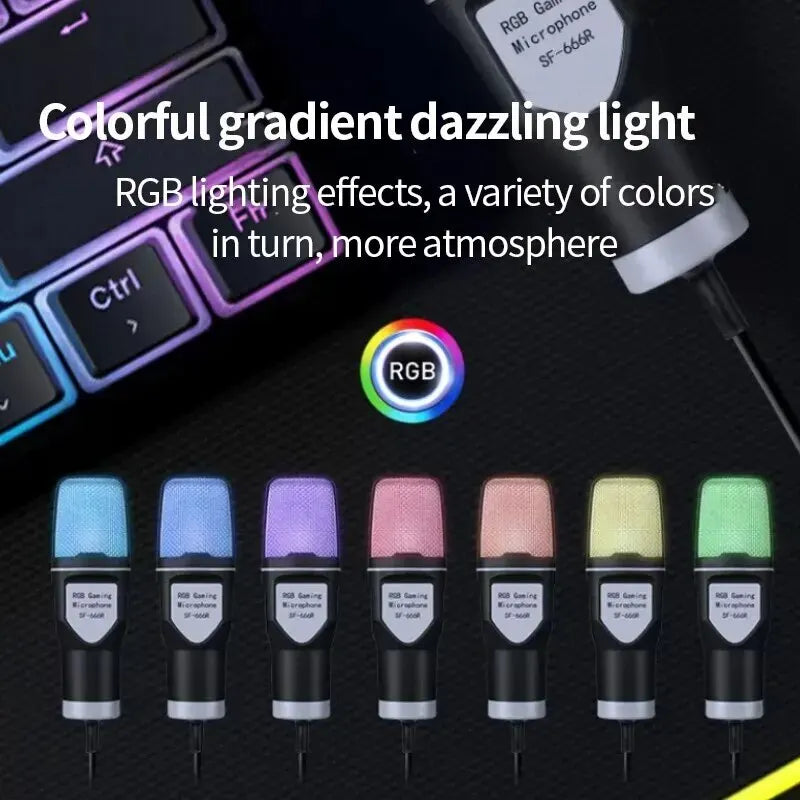 Portable USB RGB Gaming Mic
