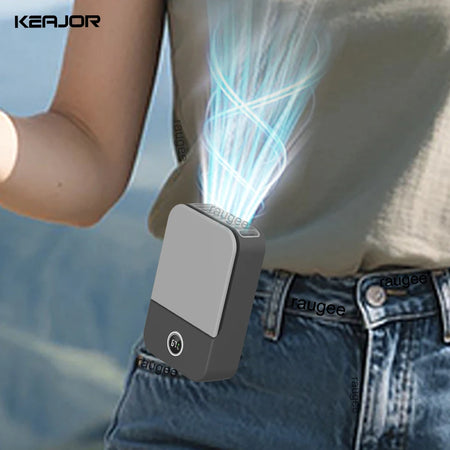Raugee Portable Waist Clip Fan - USB Rechargeable Compact