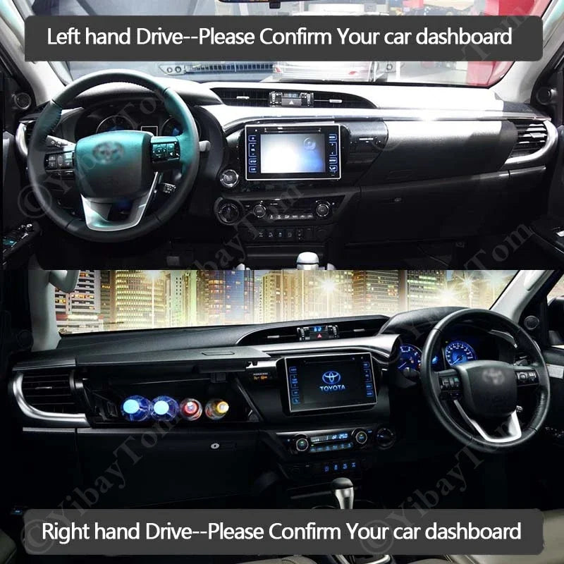 Dashboard Cover Non-Slip Polyester For Toyota Hilux AN120 AN130