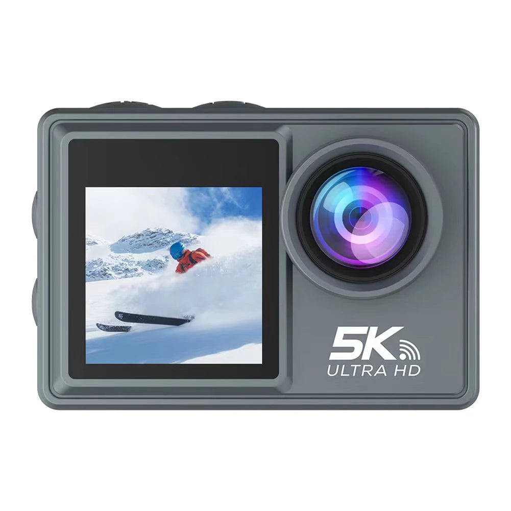 CERASTES 5K WiFi Action Camera &ndash; Dual Screen 170 Degree Wide Angle