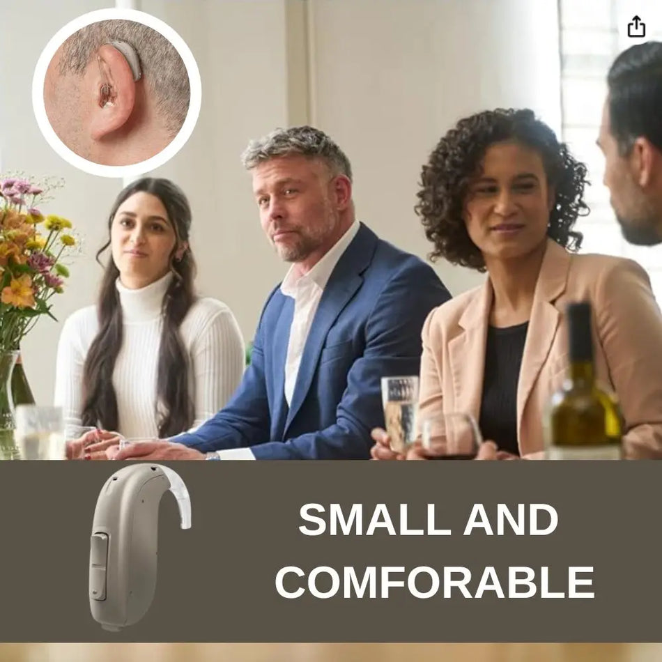 Apparecchio acustico Oticon Jet con tecnologia BrainHearing, streaming Bluetooth, 48 canali per anziani