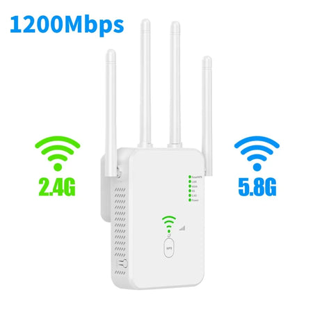 1200Mbps WiFi Repeater &ndash; Dual Band 5G 2 4GHz Range Extender 2.4G 5.8G 1200Mbps / EU Plug / CHINA