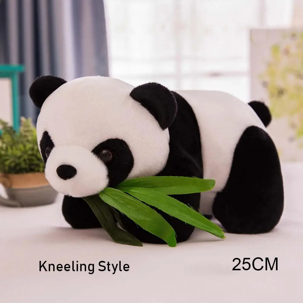 Super Cute Kneeling and Sitting Plush Panda Toy 25cm-Kneeling Style