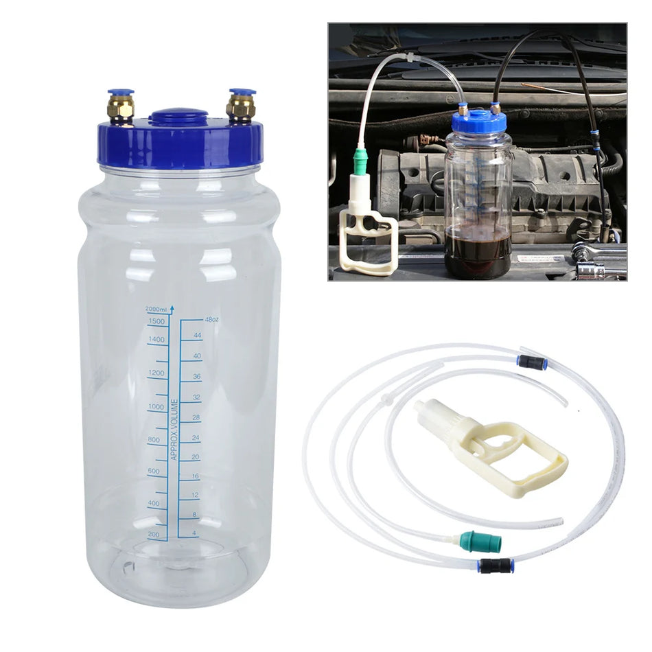 2L Насос для замены масла с прокачкой тормозов, универсальный инструмент для ухода за автомобилем