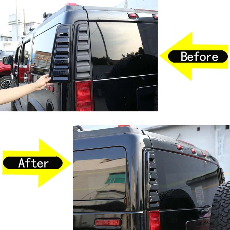 Hummer H2 2003-2009 Rear Bumper Tail Light Cover Black ABS