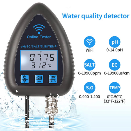 Tuya WiFi 5 In 1 Water Quality Monitor &ndash; Smart 5in1 Meter