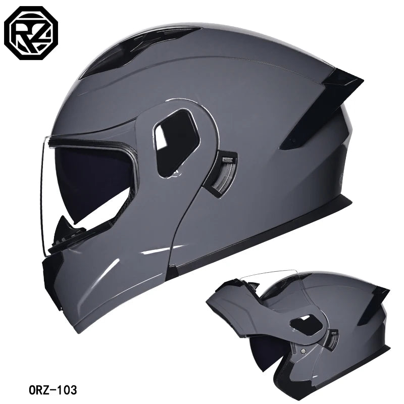 ORZ Modular Flip Helmet &ndash; Dual Lens Visor, DOT Certified 4 / XXL