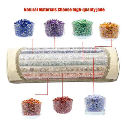 Therapy Pillow Amethyst Jade Gemstone &ndash; Neck Support