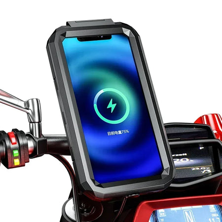 Motorcycle Wireless Charger Holder QC3.0 &ndash; Waterproof Mount