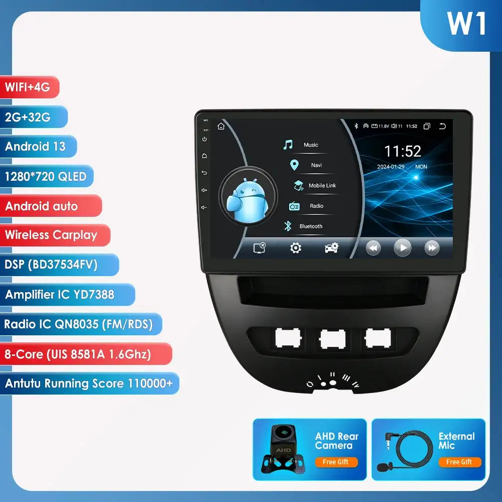 Ossure 8581 Android Car Radio &ndash; Wireless CarPlay Ready W1 rearcam / spain