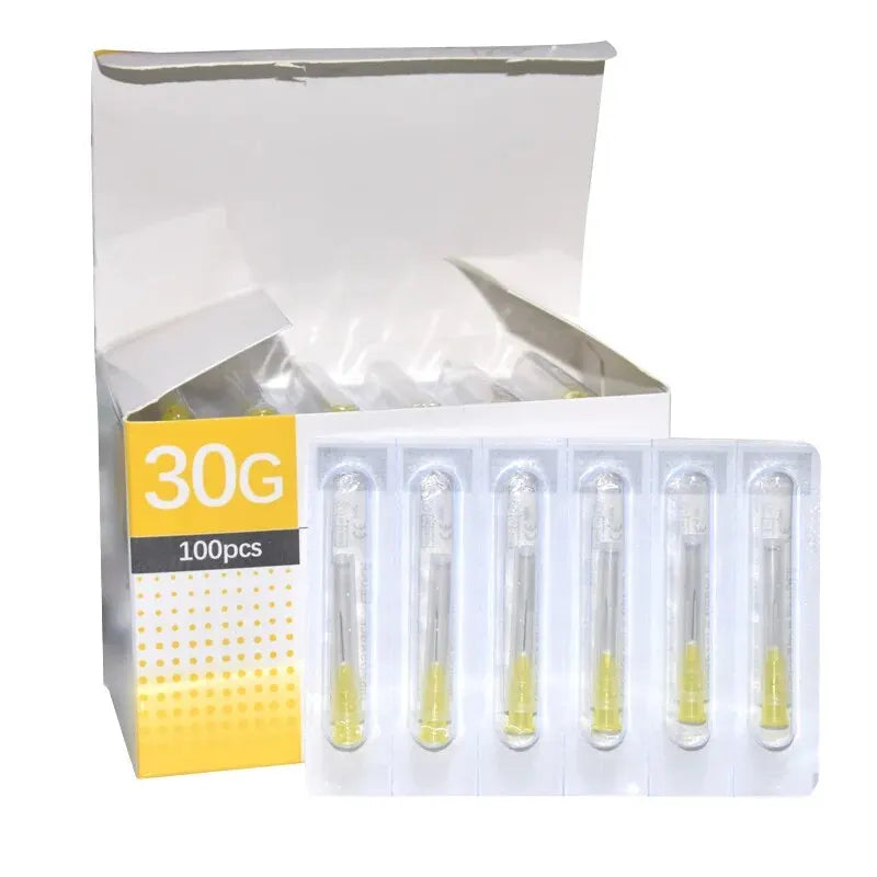 Juego de agujas para párpados de acero inoxidable ultrafino, indoloro, 4mm/13mm/25mm, 100 piezas