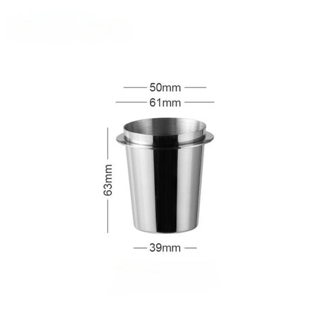 304 Stainless Steel Coffee Powder Cup &ndash; Durable Espresso Machine Accessory Silver 51mm