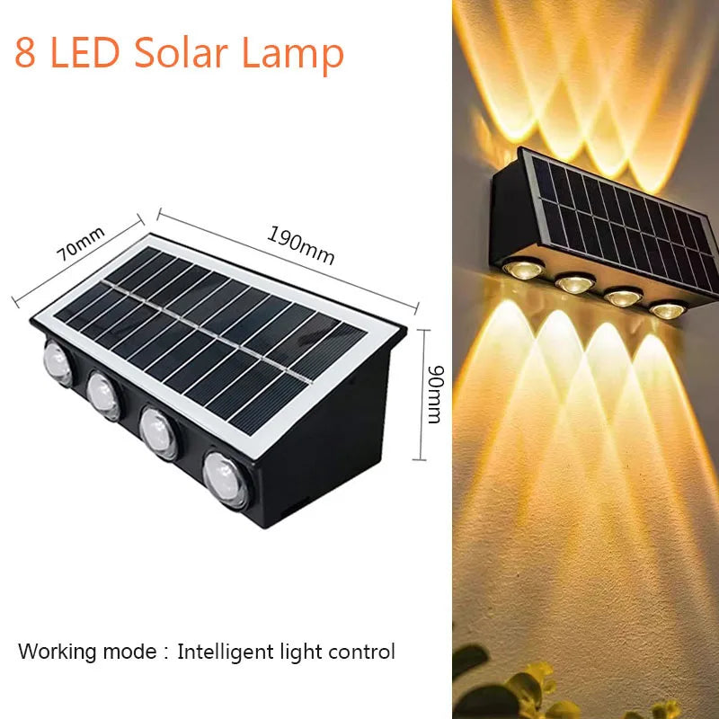 Outdoor Floodlight 4/6/8LED Solar Wall Lamp &ndash; Weatherproof 8LEDs
