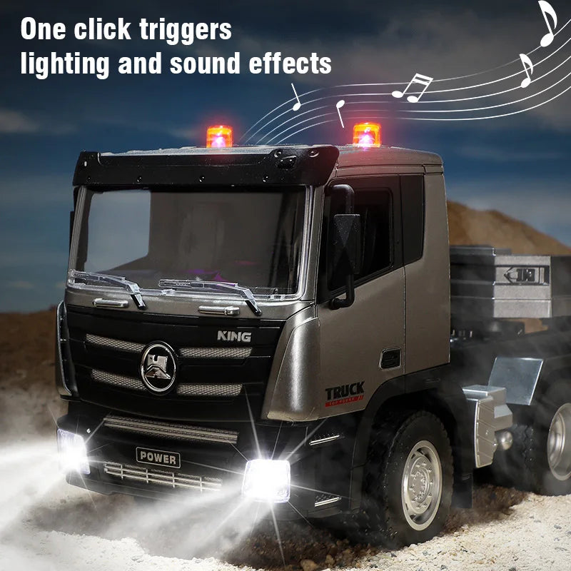 Huina 1:24 Remote Control Flat Truck - 9 Channel Alloy Engineer Vehicle