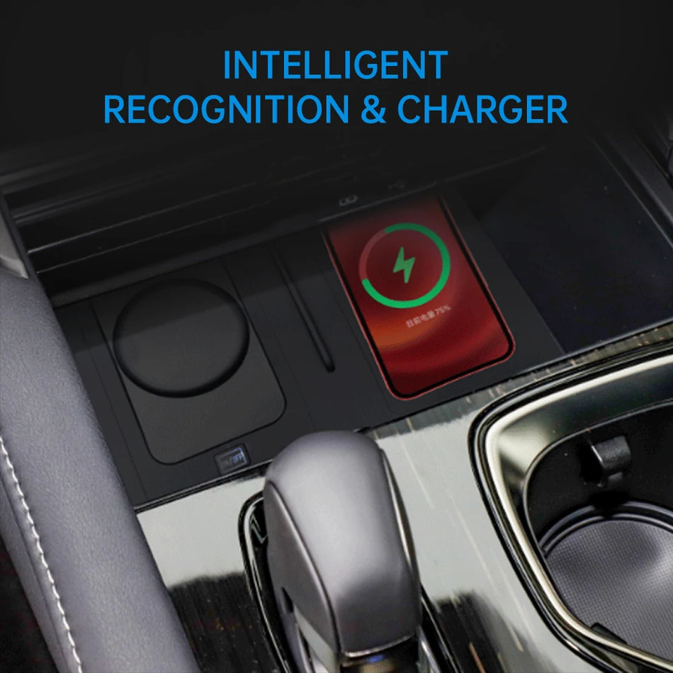 Cargador Inalámbrico Rápido de 15W para BYD Song Plus 2023-2025 Teléfono de Coche