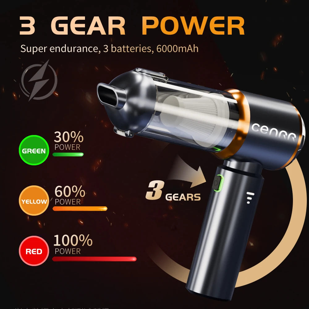 CENRR 998000PA Mini Car Vacuum Cleaner &ndash; Cordless Cleaning