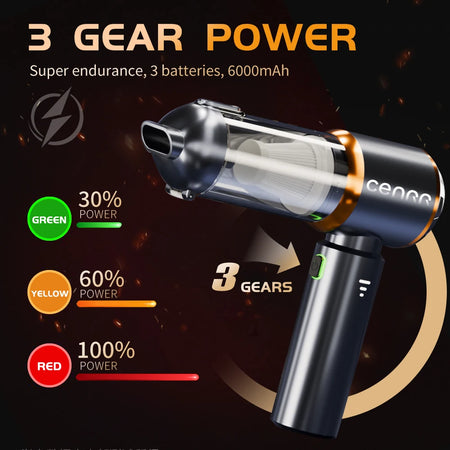 CENRR 998000PA Mini Car Vacuum Cleaner &ndash; Cordless Cleaning