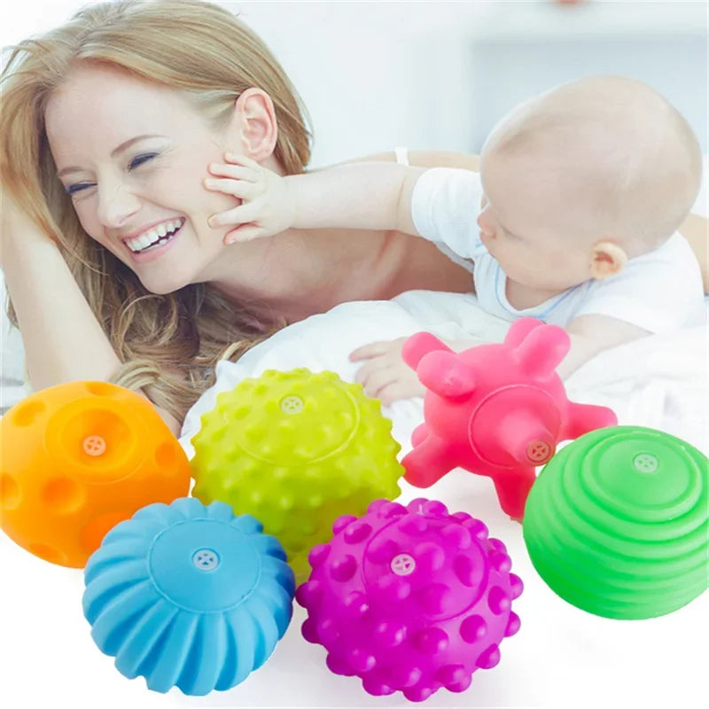6Pcs Textured Multi Ball Set &ndash; Develops Baby's Senses