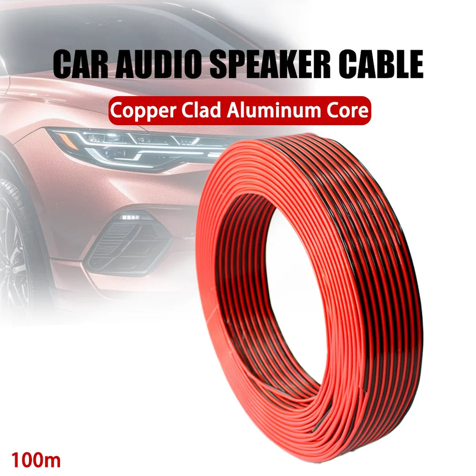 Cable de altavoz de audio para automóvil 100m núcleo de aluminio recubierto de cobre con cubierta exterior de PVC