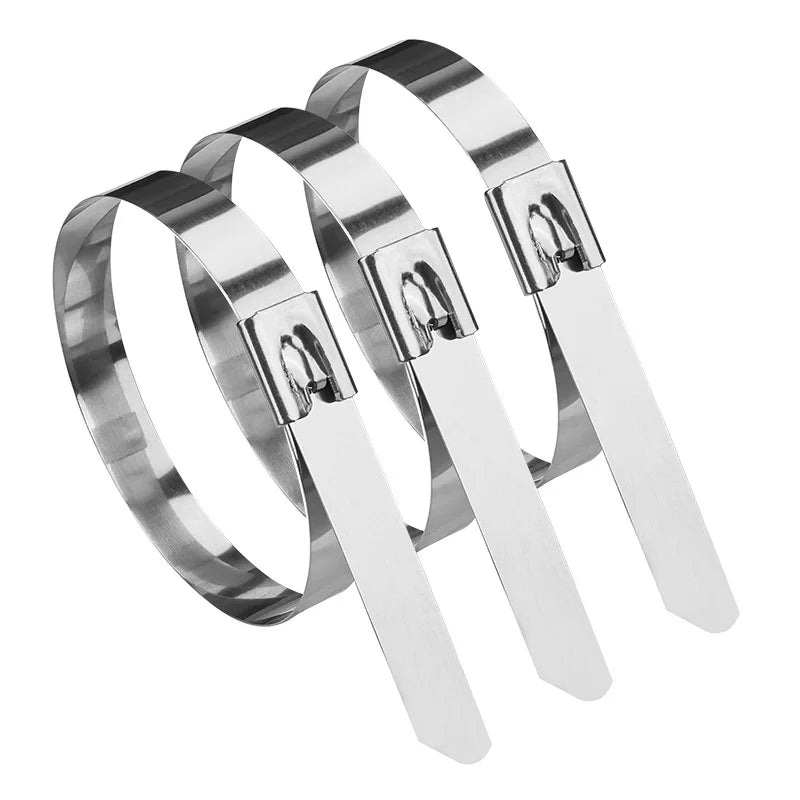 Heavy Duty Self-Locking Stainless Steel Cable Ties - Heat Proof &amp; Reusable