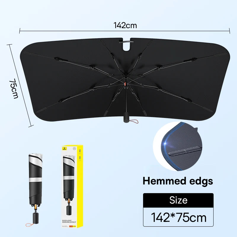 Baseus Windshield SunShade Umbrella &ndash; Durable Hemmed Edges 142 x 75cm / CHINA