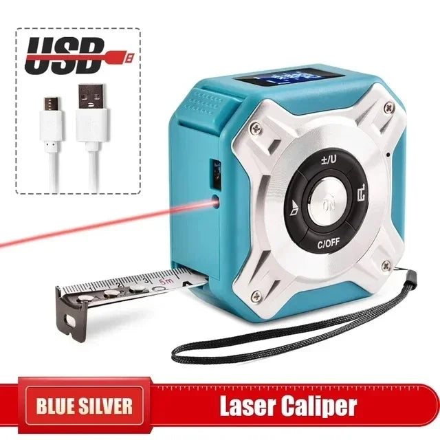 3 In 1 Laser Measuring Tool 40/60M &ndash; Dual Tape Laser Blue / 60m
