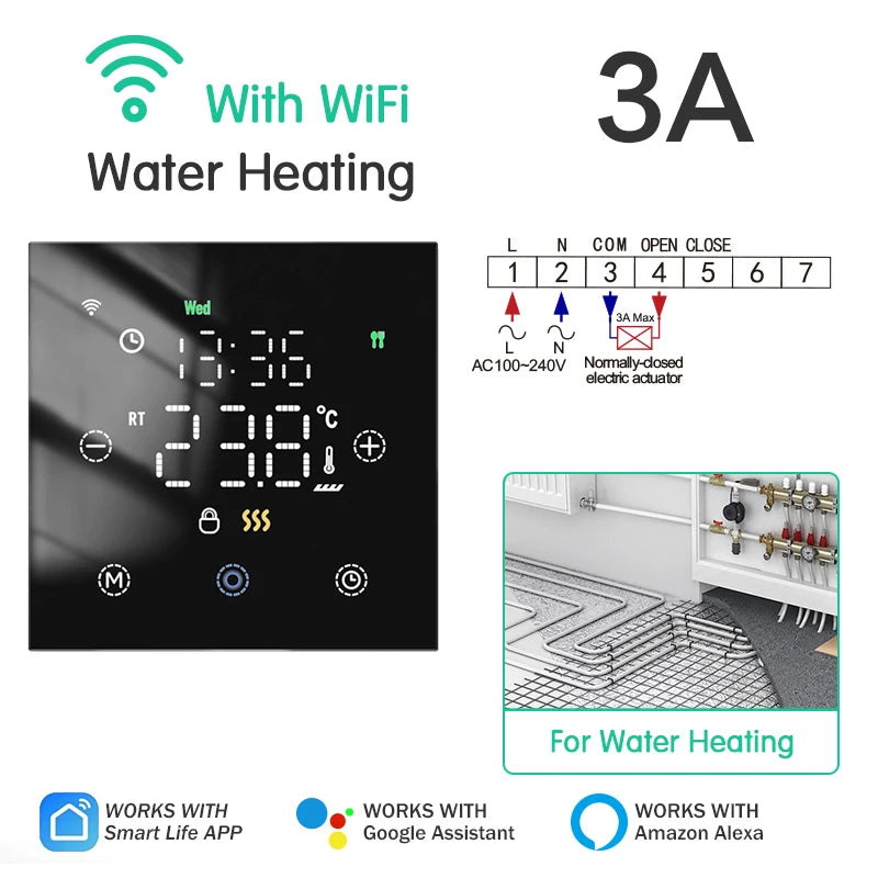 EZAIOT Floor Heating Thermostat &ndash; Remote Control Via App Water Heating 1 / WiFi