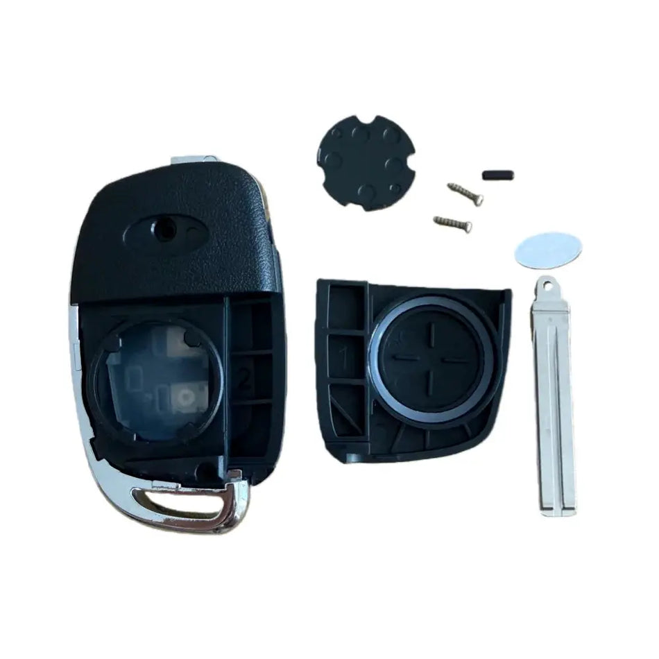 3 Buttons Flip Folding Remote Key Shell for New Style Hyundai i10 Flip Remote Key Model: RKE-4F17 with Laser Blade 95430-2W410 by InterCyprus Trading Ltd