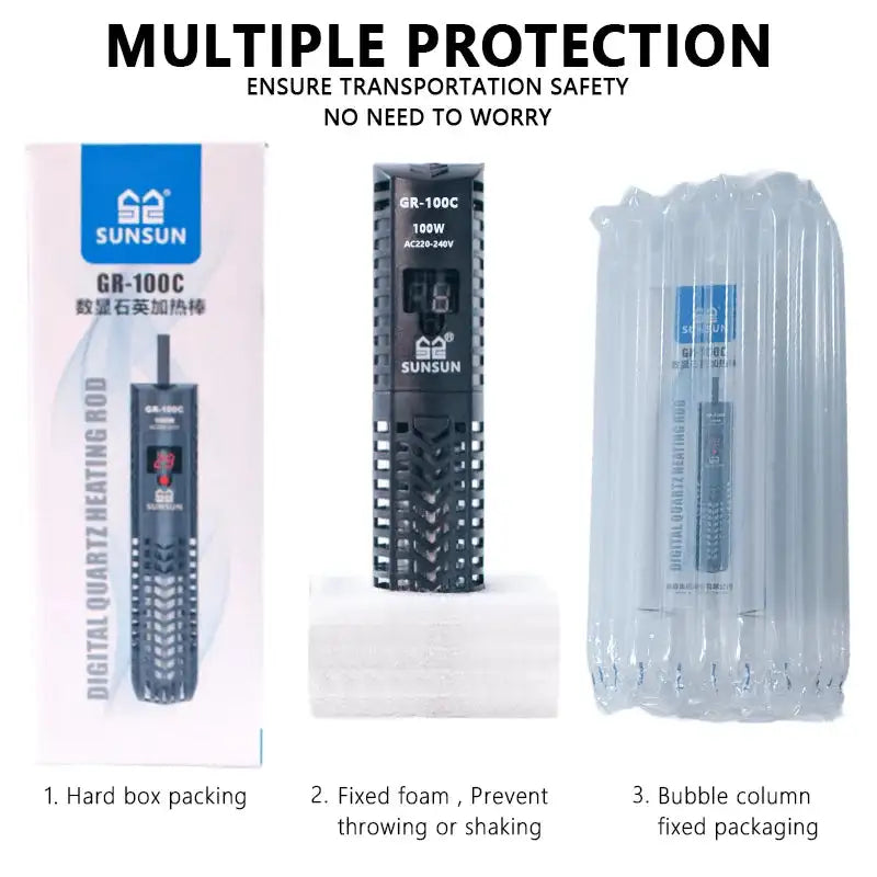 Aquarium Submersible Heater With Thermometer 220 240V