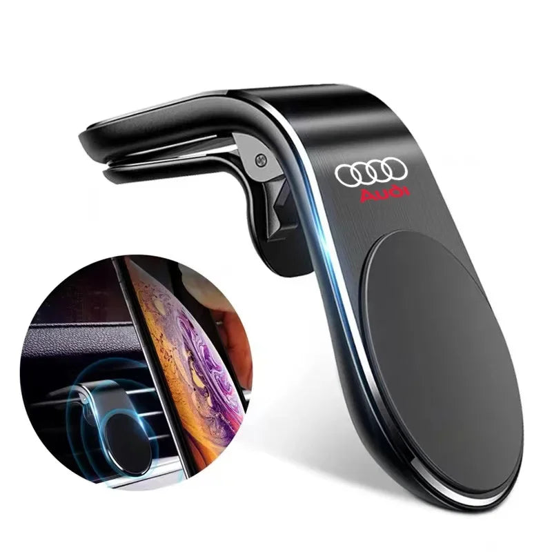 Magnetic Car Phone Holder for Audi - Compatible with A6, A4, S3, S4, Q3, Q5, Q7, TT Models - Premium Metal Stand