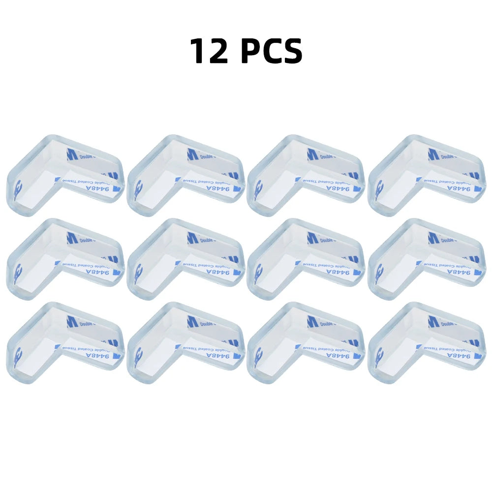 Transparent Baby Safety Silicone Corner Protectors 12PCS L Shaped
