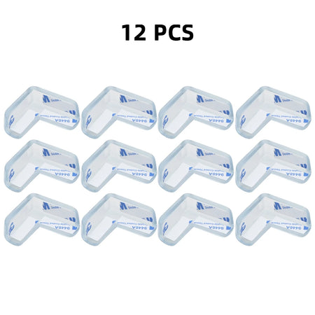 Transparent Baby Safety Silicone Corner Protectors 12PCS L Shaped