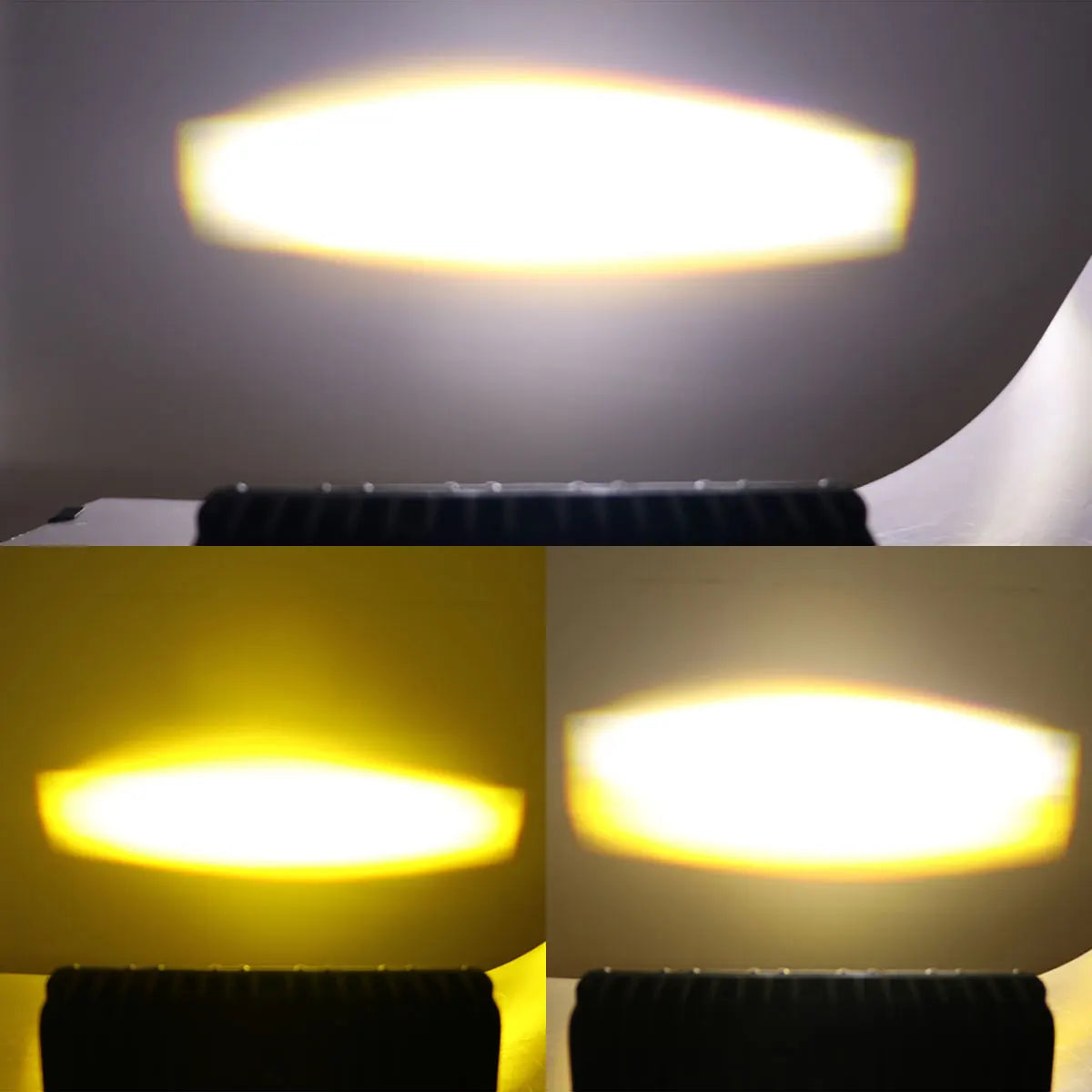 KEVANLY 6/8/10 LED Motorcycle Spotlights &ndash; Dual Color High Low Beam Fog Light