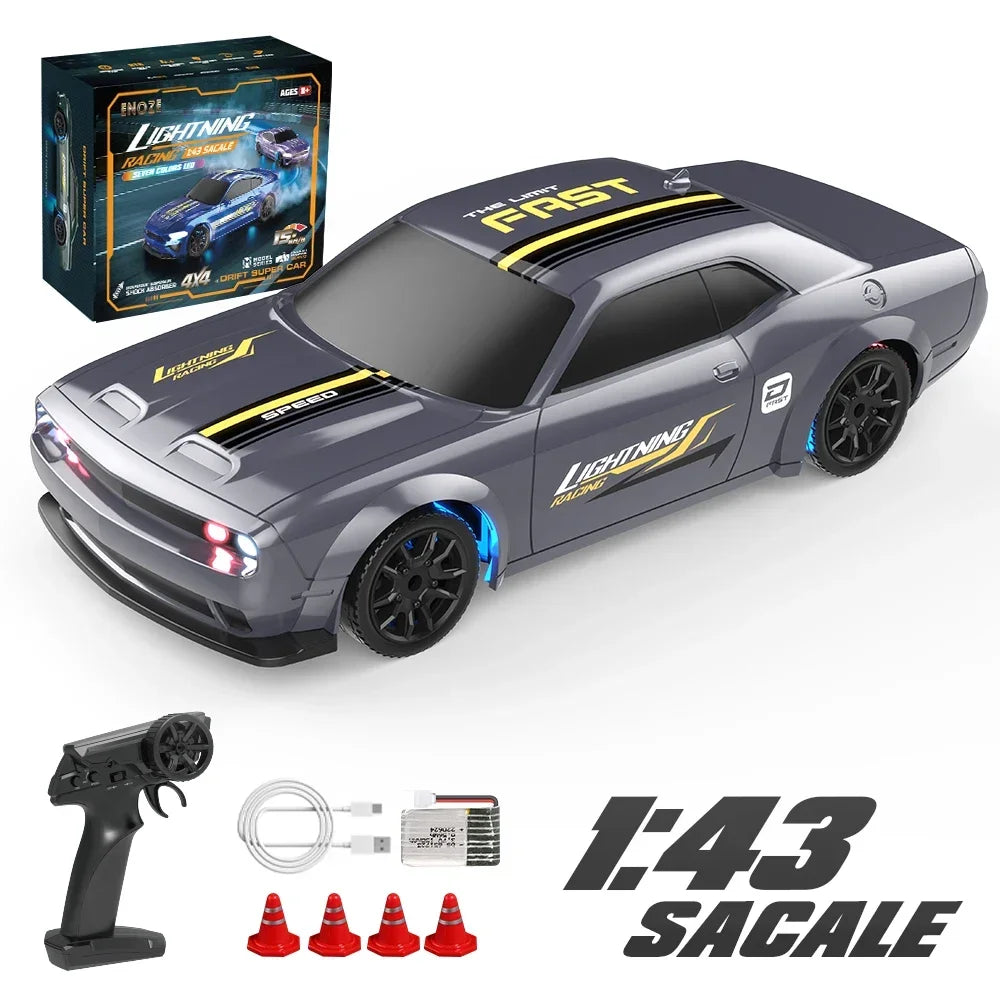 1/43 RC Car 4x4 2.4G Remote Vehicle RTR &ndash; LED Lights Silver