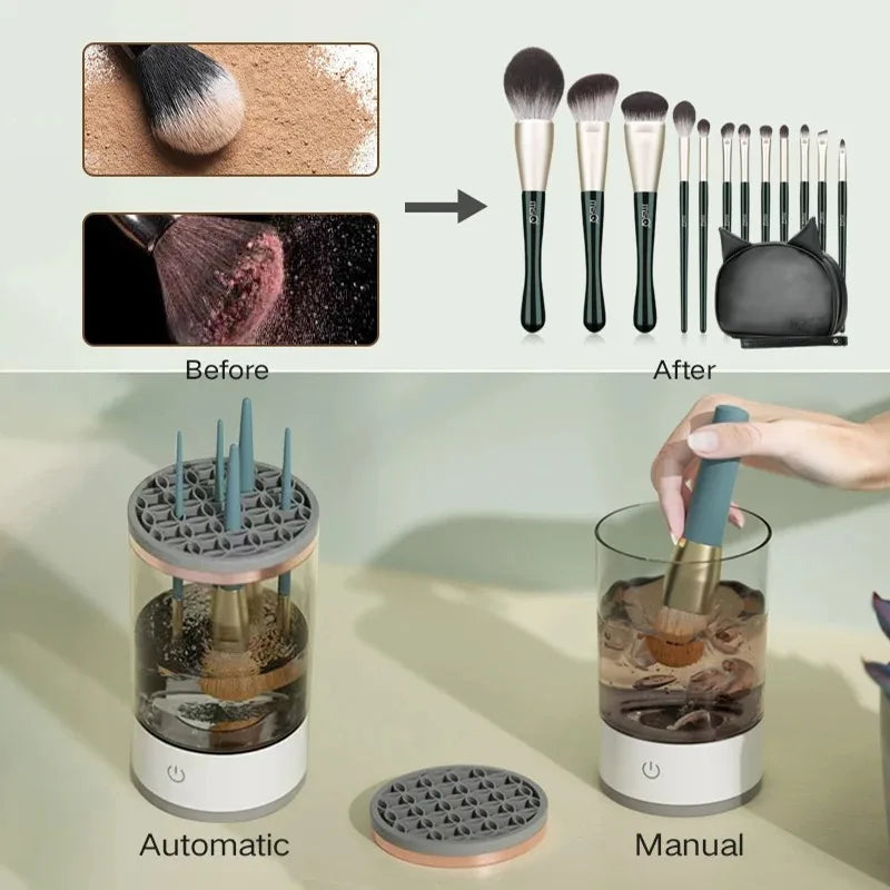 3 In 1 Electric Makeup Brush Cleaner &ndash; Sonic Deep Cleaning