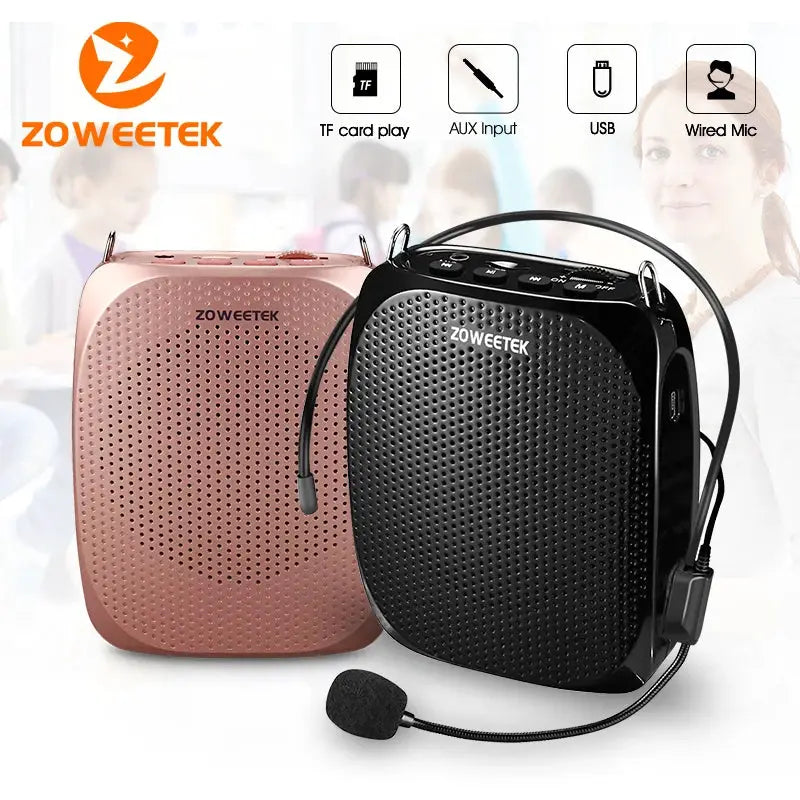 Portable Voice Amplifier With Wired Microphone And Audio Speaker For Teachers by InterCyprus Trading Ltd